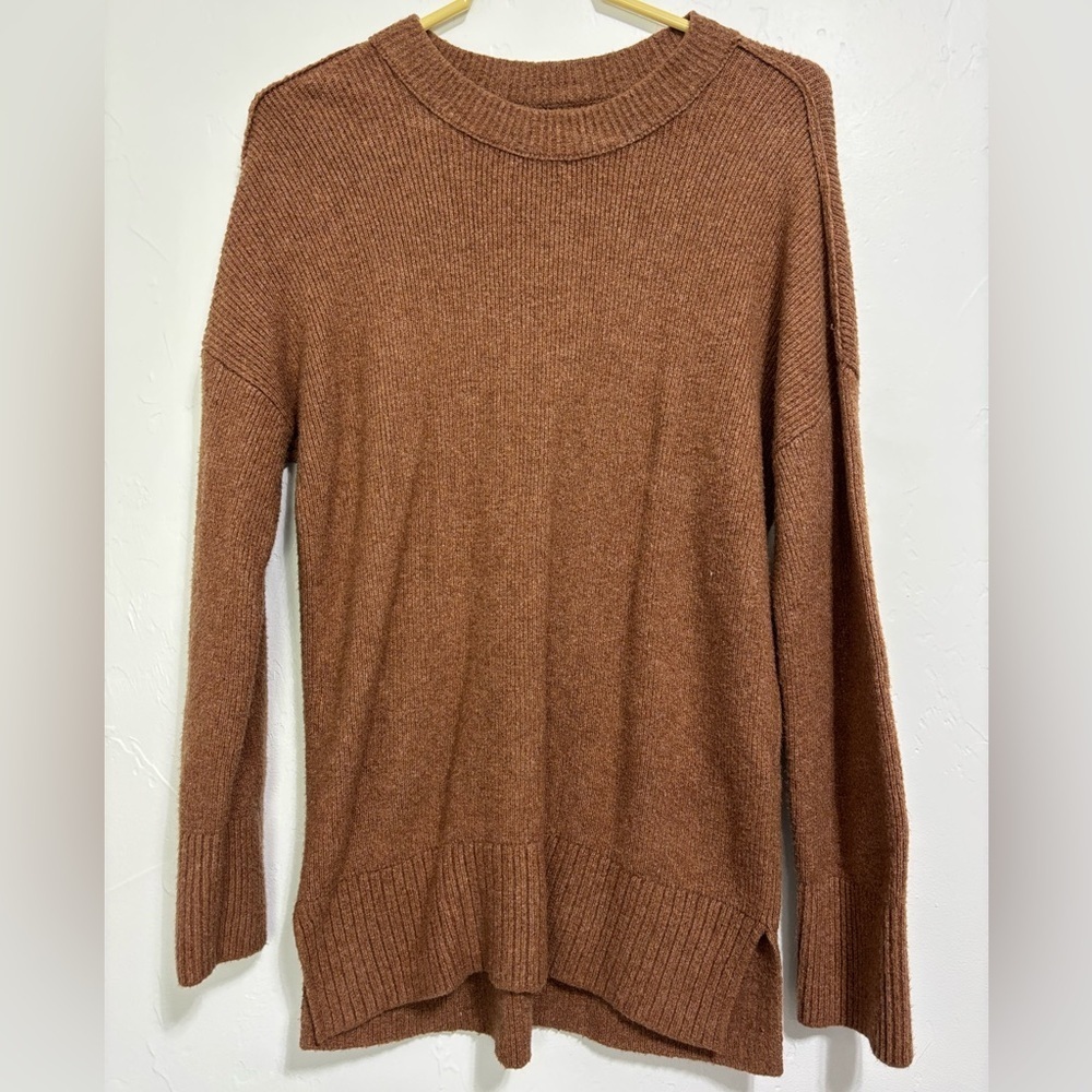 Abercrombie & Fitch Women's Small Tunic Sweater Neutral Nylon Blend Winter Fall